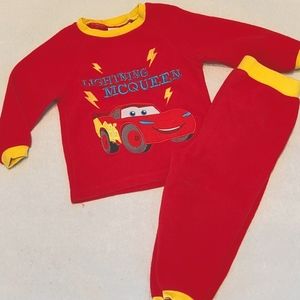 Disney Lightning McQueen red fleece pajama set